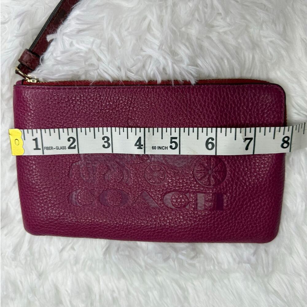 COACH Corner Zip Wristlet With Horse And Carriage - Picture 10 of 10